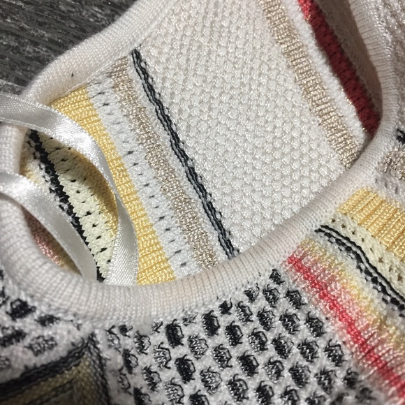 White House Black Market Sweater Tank Top Women’s S Knit Stripe (Read) - Picture 8 of 9